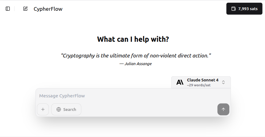 Cypherflow.ai - KYC-Free AI Platform