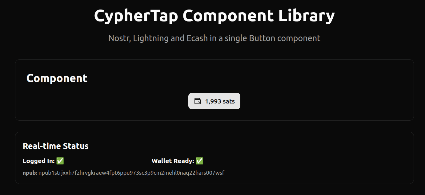 CypherTap - Component Library