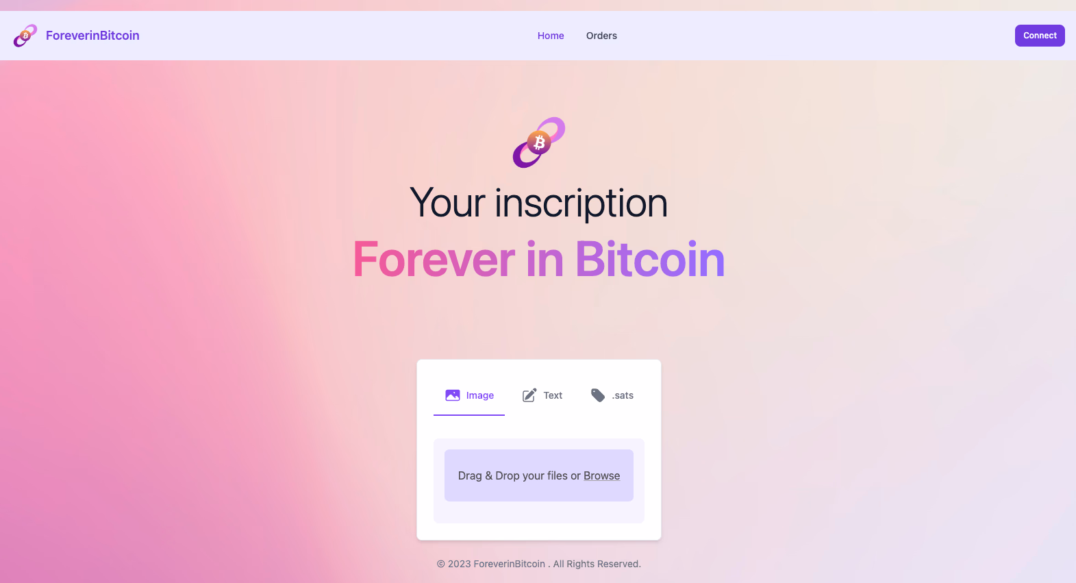 Forever in Bitcoin - Inscription Service